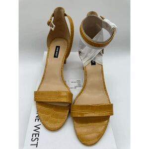 Nine West Pruce Ankle Strap Block Heel Sandals Size 10.5